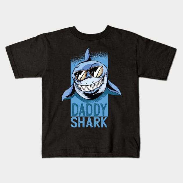 daddy shark Kids T-Shirt by ramonagbrl